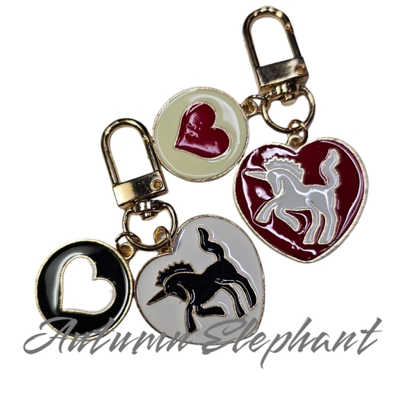 Set of 2 Unicorn Purse Charms, Keychains - Picture 2 of 7